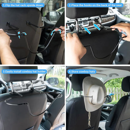 Western Hat Rack for Vehicles 🤠 — Protect Your Crown on Every Trail