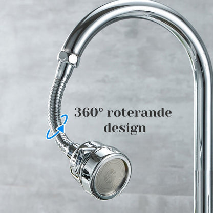 Kökskran förlängningsmunstycke med stänkskydd