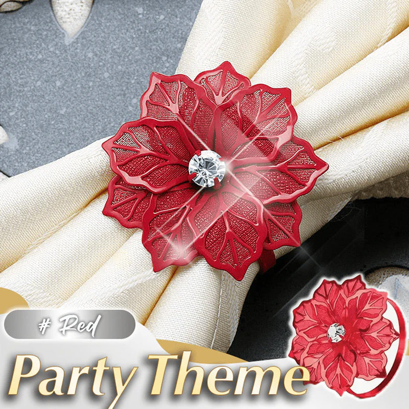 Servettringar med ihåliga blommor