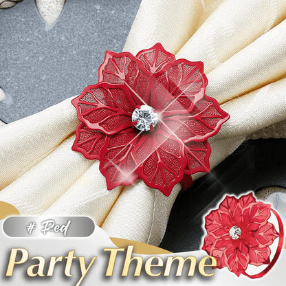 Servettringar med ihåliga blommor