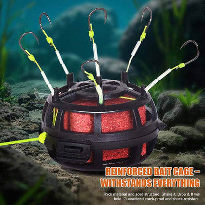 Bur med inverterad botten och uppåtriktad betesbur Krok