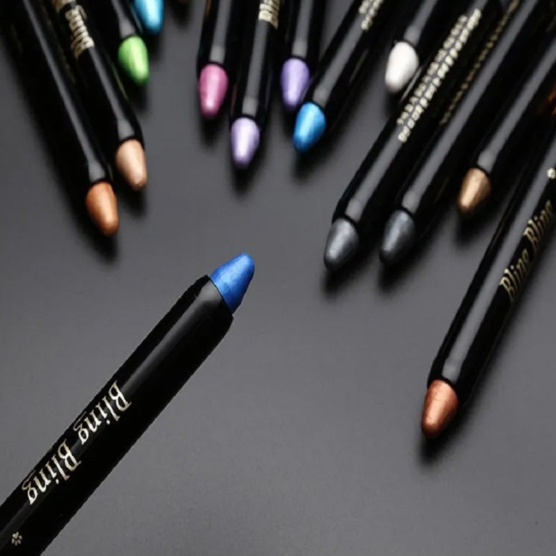 15 Färger Fluorescerande Eyeshadow Pencil Vattentät Glitter Eyeshadow Eyeliner