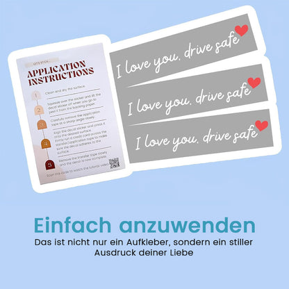 Spegelklistermärken "I Love You Drive Safe