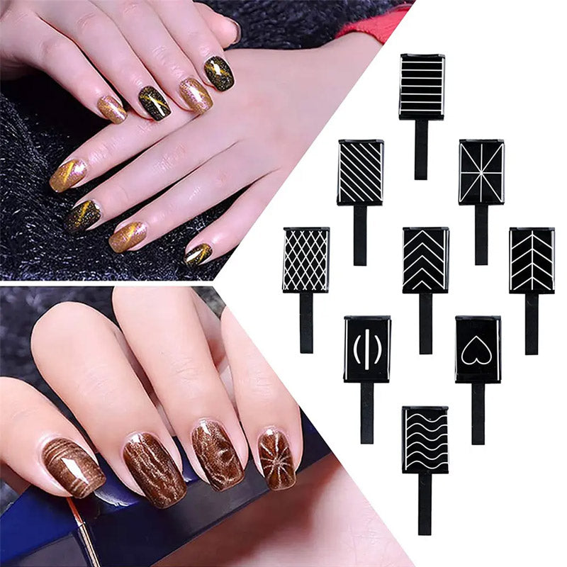 🌟[Nail Art Cat Eye Magnet Multifunctional Powerful Magnetic Strip Set] - Lås upp nya sätt att spela kreativ manikyr✨