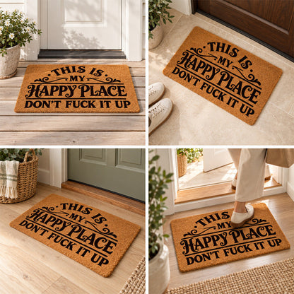 😏Happy Place Vintage Entryway Doormat