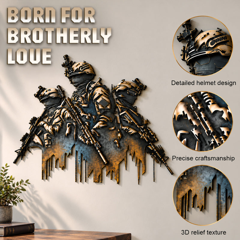 🎖️Brothers in Arms Military Metal Wall Art