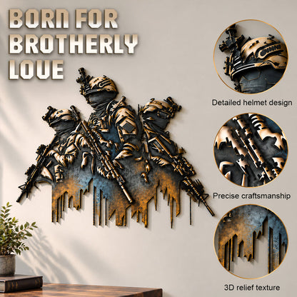 🎖️Brothers in Arms Military Metal Wall Art
