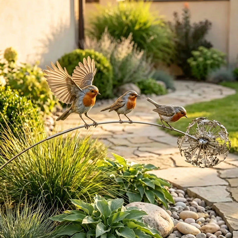 🕊️Robin Memorial Garden Stake – “Loved Ones Are Near”❤️