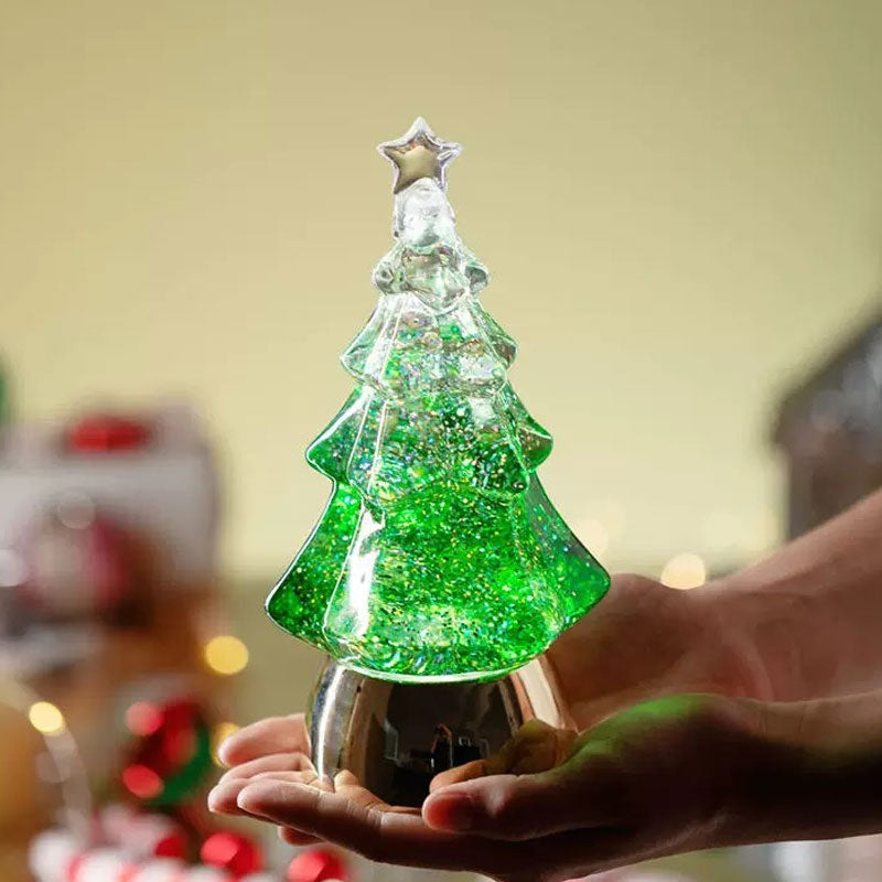 Glödande julgran Kristallboll Speldosa