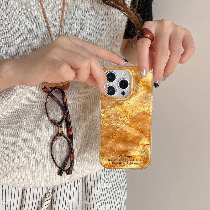 Kreativt Personligt Mobilfodral Av Högklassigt Stanniolmönster