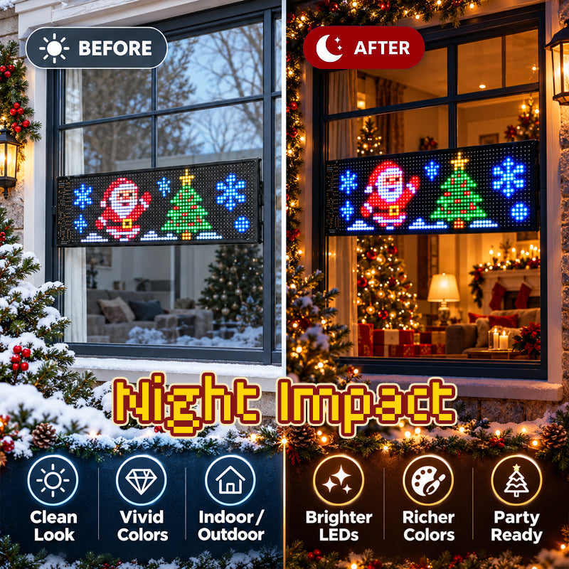 🌀Smart App-Controlled Christmas LED Pixel Display