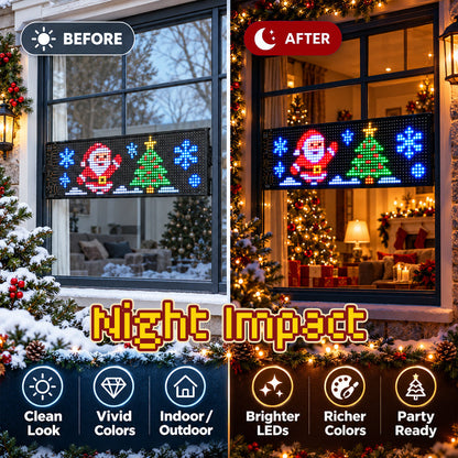 🌀Smart App-Controlled Christmas LED Pixel Display