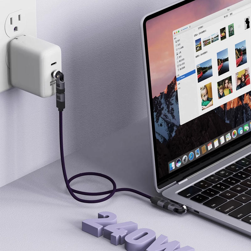 240W dubbel typ-C-drehadapter 🚀