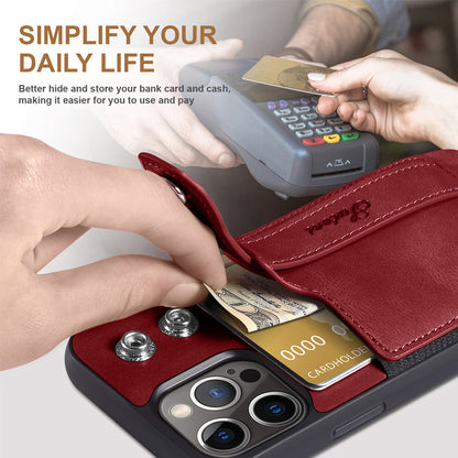 Bakstycke med korttyp Handledsrem Telefonfodral i läder