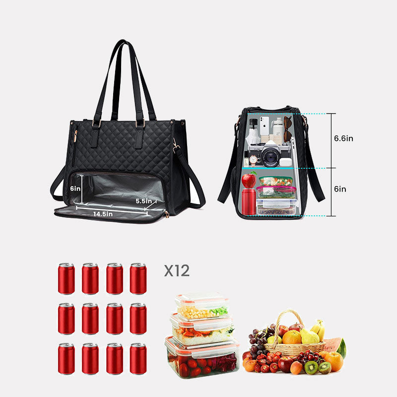 2 i 1 tygkasse Isolerad lunchpåse