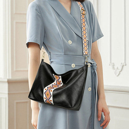 Boho Retro Colorblock Fashion Tote Crossbody-väska
