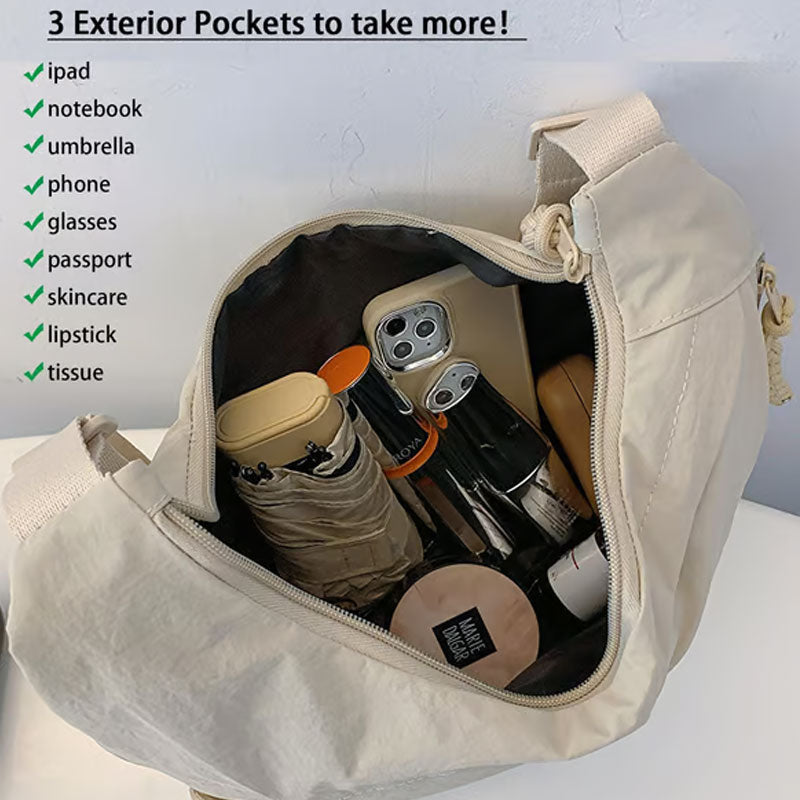 🔥🎒Dammode Enfärgad Nylon Crossbody-Väska