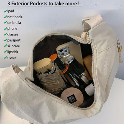 🔥🎒Dammode Enfärgad Nylon Crossbody-Väska