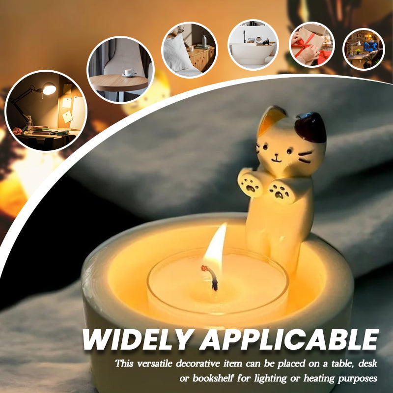 Valp Katt Kanin Tecknad Ljusstake Prydnadsföremål