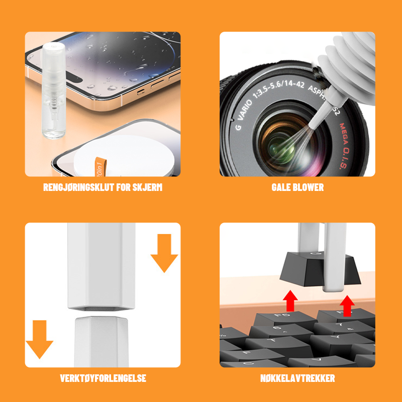 20-I-1 rengöringssats för elektronik/20-In-1 rengöringssats för elektronik