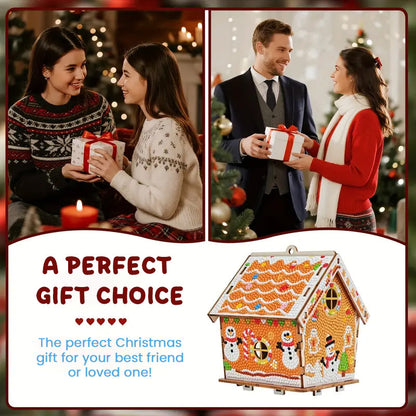 Diamantmålning av pepparkakssnömanstuga