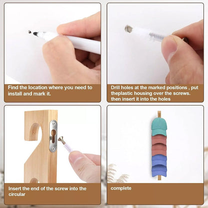 🔥Sista dagen 49% rabatt 🔥Trä basebollkeps vertikal hattstativ