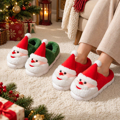 🎅Santa Claus Winter Slippers - Festive Red Green Home Shoes