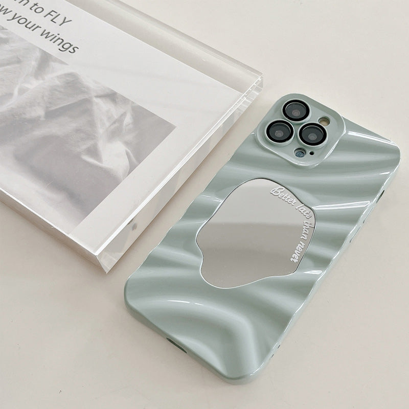 Skrynkligt Oregelbundet Spegelfodral