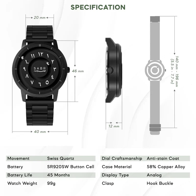 Magnetisk rullbollsupphängning herrklocka
