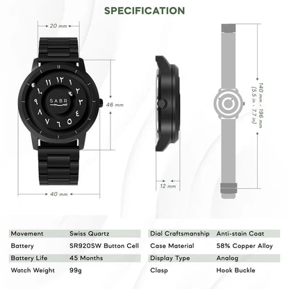 Magnetisk rullbollsupphängning herrklocka