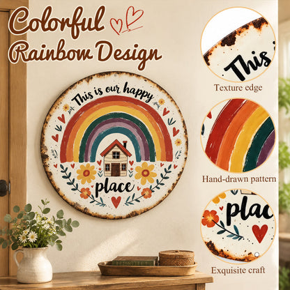 🌈Happy Little World Vintage Wall Sign