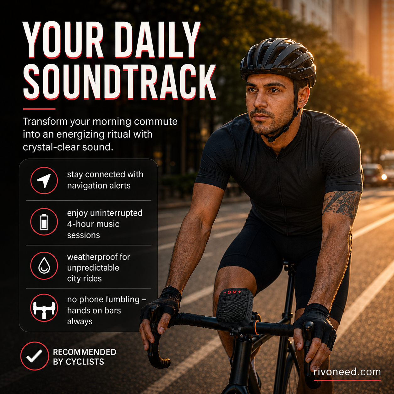 🎵Waterproof Bicycle Bluetooth Speaker with Mounting Bracket