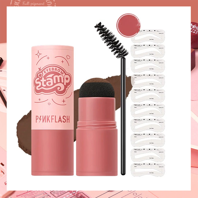 Dubbelanvänd hårfästepuder och ögonbrynspuder