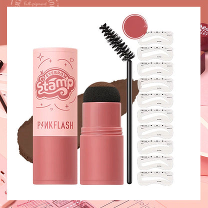 Dubbelanvänd hårfästepuder och ögonbrynspuder