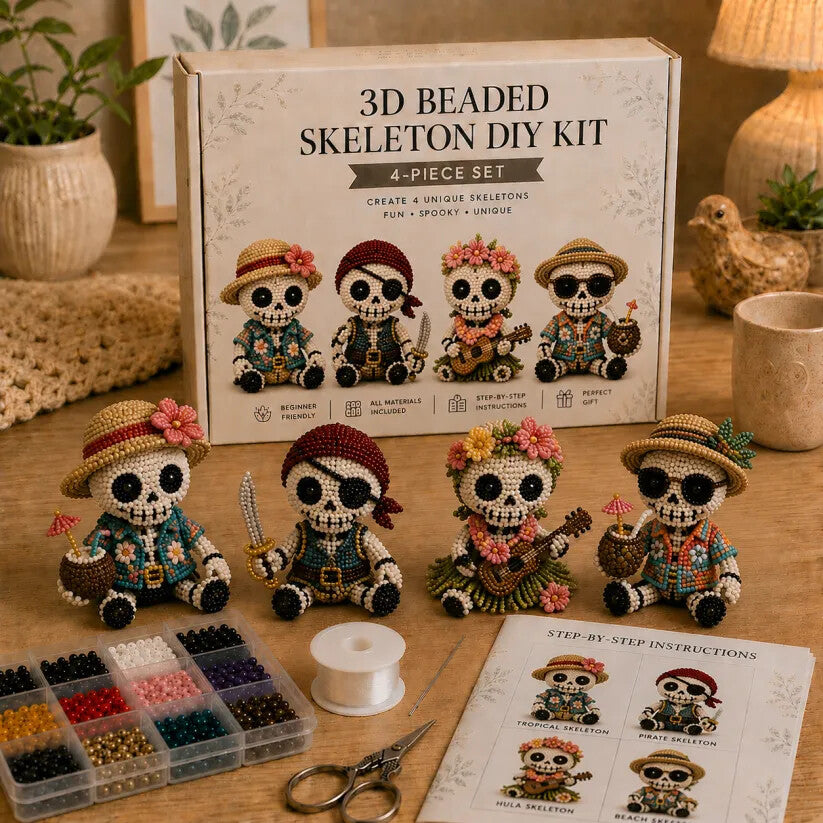 🔥💀 3D Beaded Skeleton DIY Kit