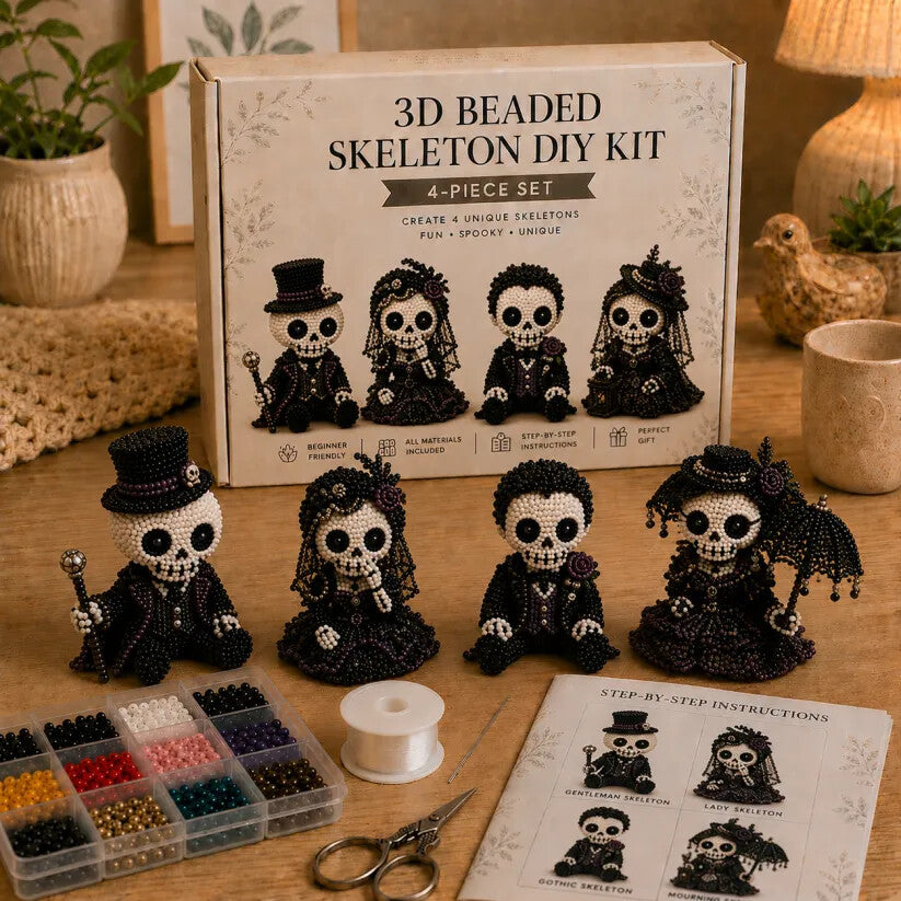 🔥💀 3D Beaded Skeleton DIY Kit
