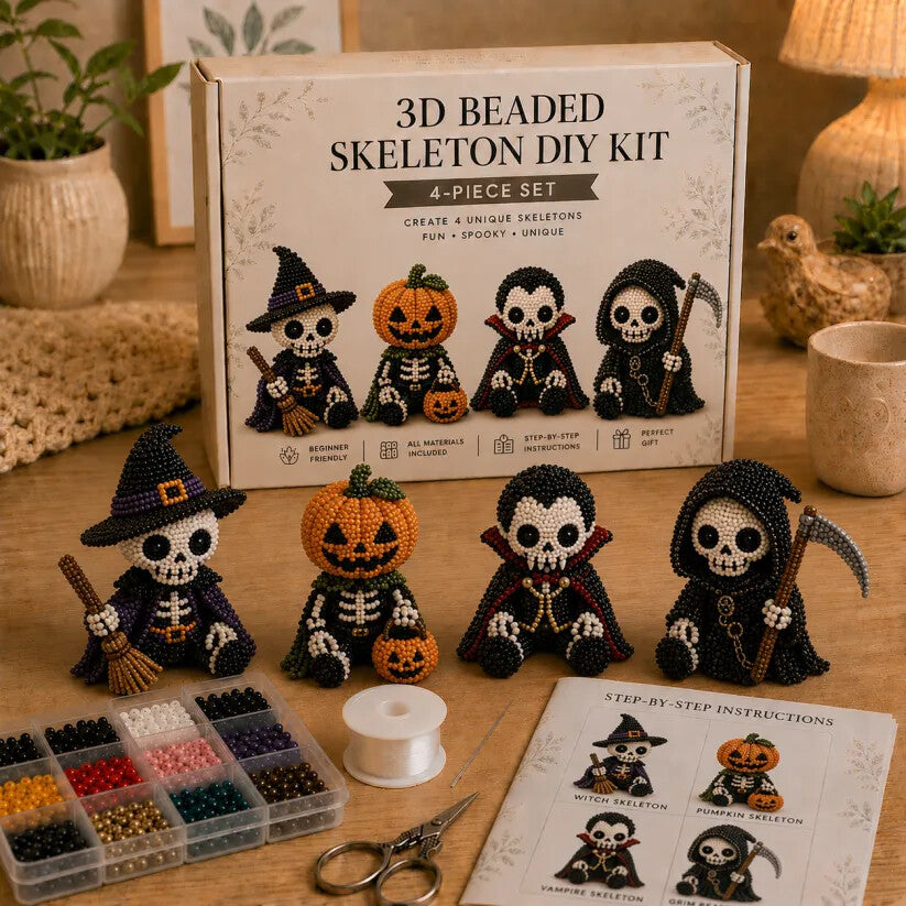 🔥💀 3D Beaded Skeleton DIY Kit
