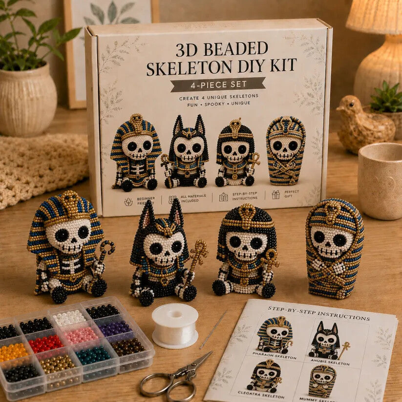 🔥💀 3D Beaded Skeleton DIY Kit