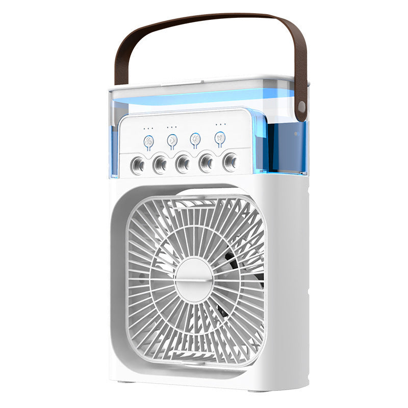 ❄️ Multi-Functional Mist Cooling Fan with Ambient Light