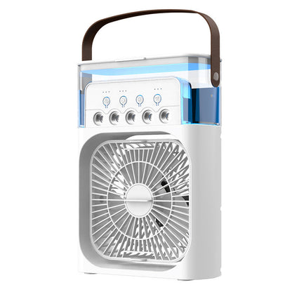 ❄️ Multi-Functional Mist Cooling Fan with Ambient Light