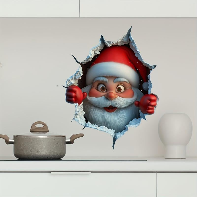 🎄3D-popup-klistermärken med jultomten🎅