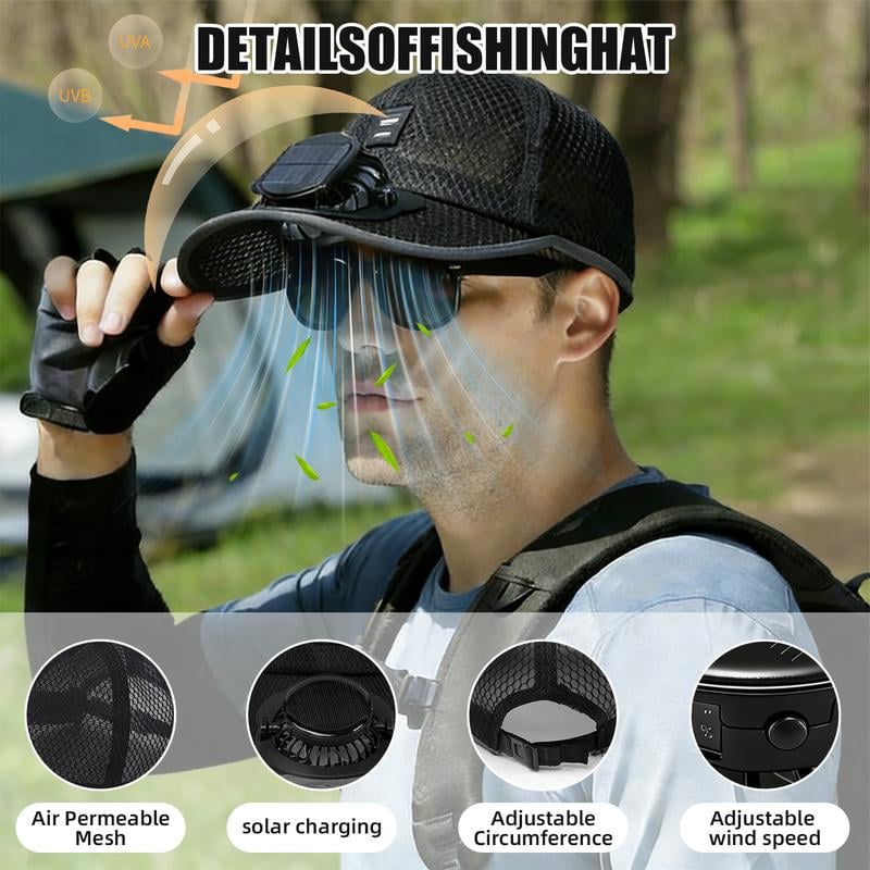 💨Solar Powered Fan Cap❄️