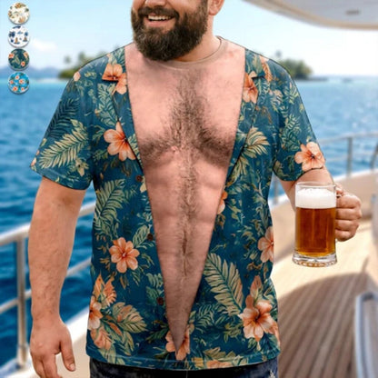 Men's Funny Fake Muscle Print T-Shirt