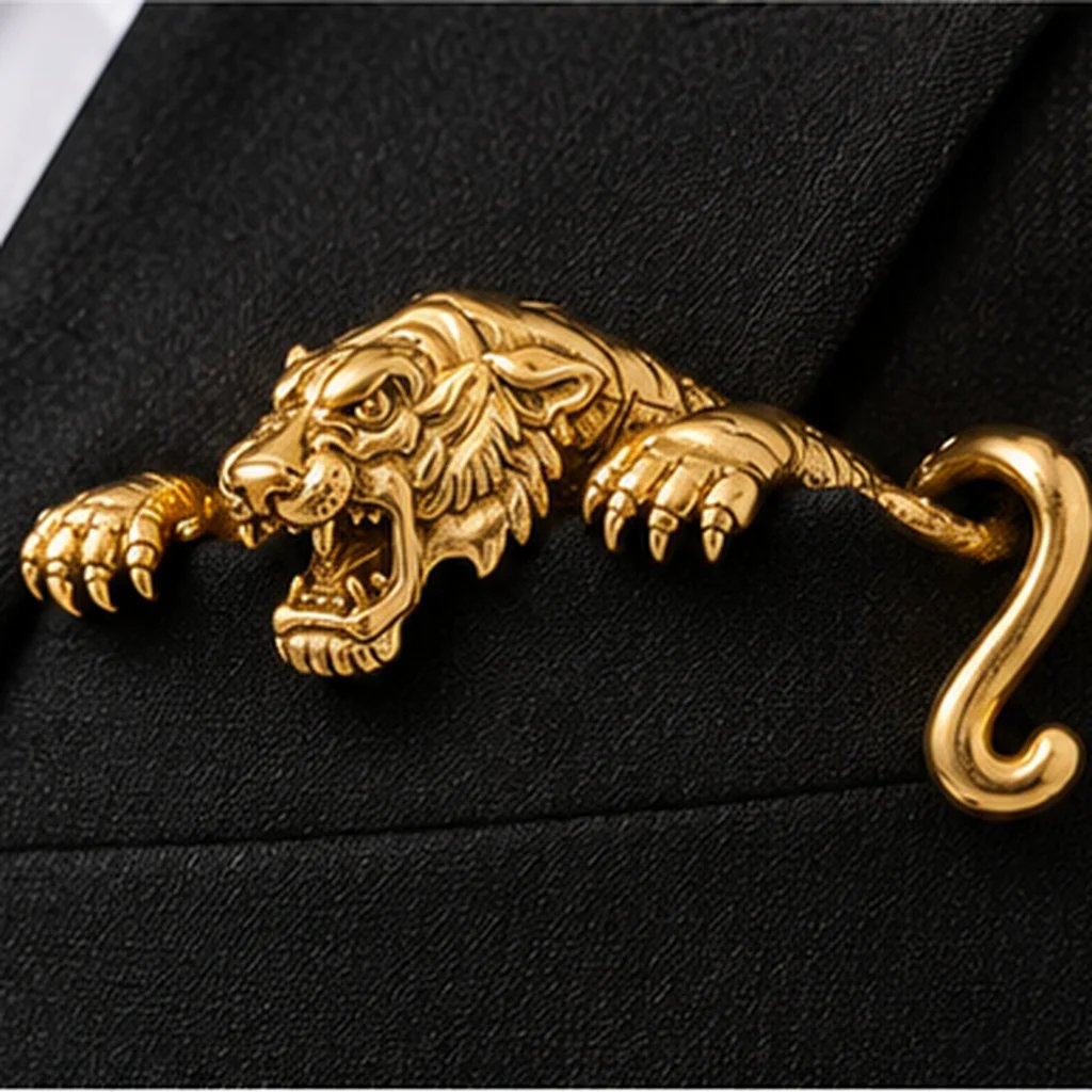 ✨ Luxury Sculpted Animal Brooch – Premium Statement Piece for Suits & Blazers