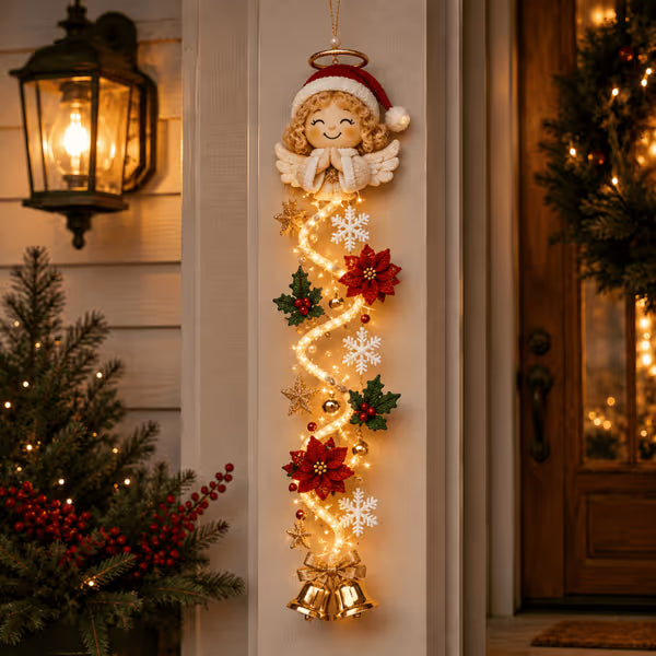 🎄 Light‑Up Glowing Christmas Door Hanger ✨ Festive Home Decor