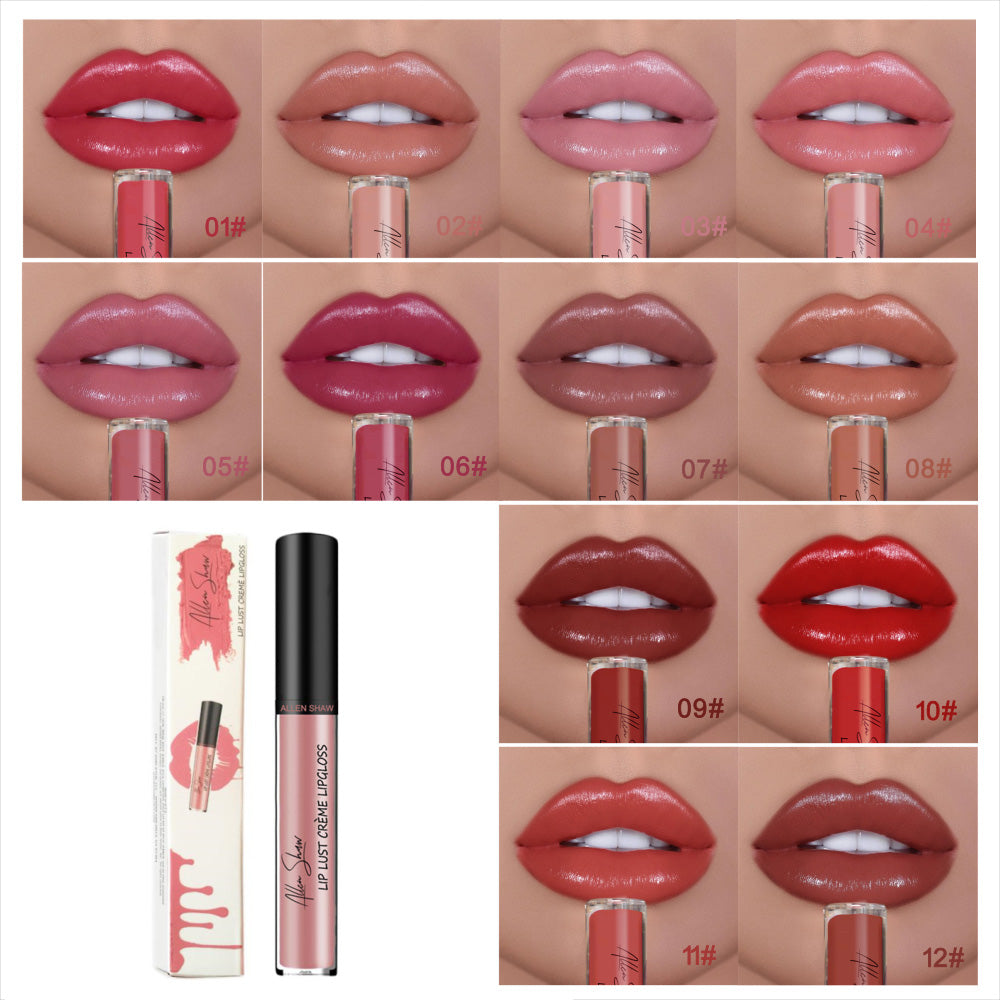 🔥Hot Sale- Köp 2 få 1 gratis🔥12 Color Cream Texture Lipstick Waterproof