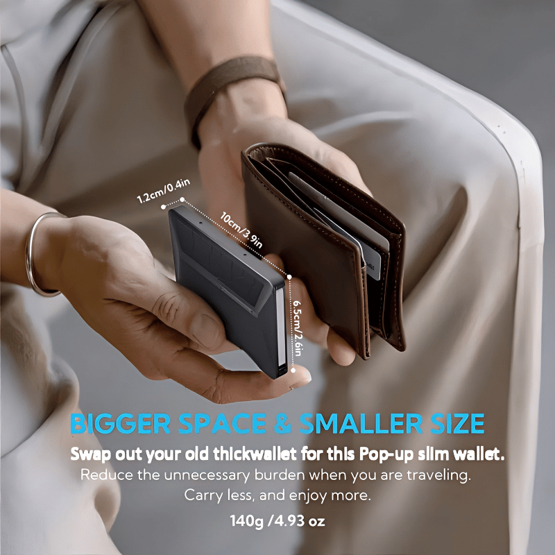 🔥Hot Sale 49% OFF🌟💰 Pop-up Compact Men's Metal Wallet with A Sliding Money Clip Mechanism