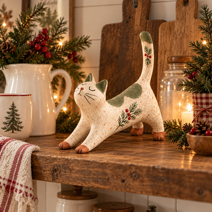 🐾Woodland Christmas Cat Figurine