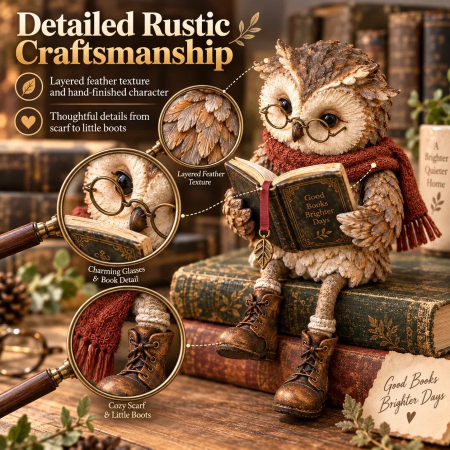 🦉Reading Owl Figurine📚
