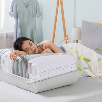 Återanvändbara förvaringspåsar med vakuumfri kompression